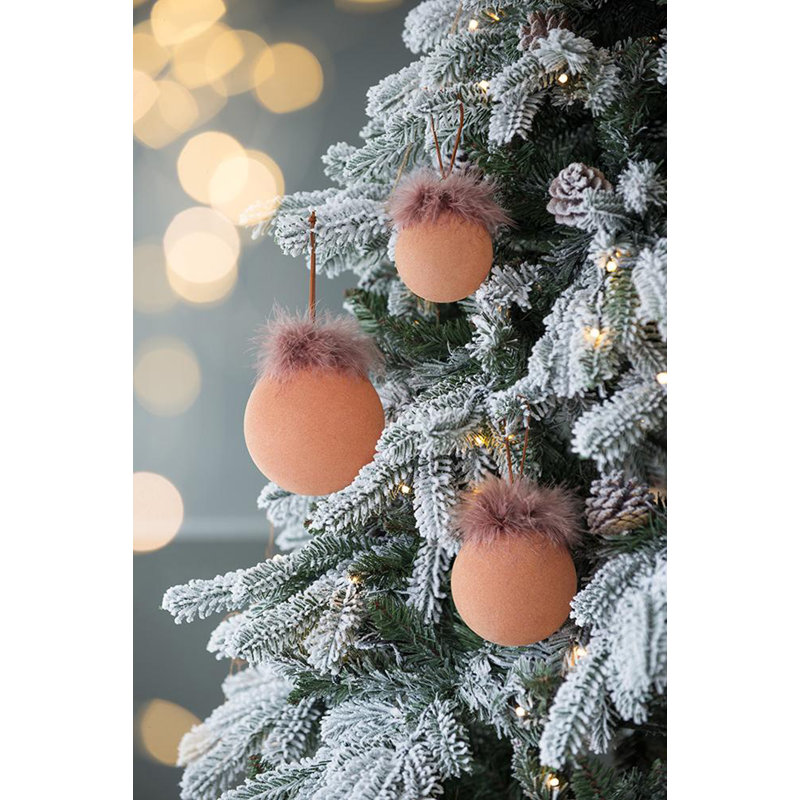 Boule de Noël décorative en verre 3,9 "3,9" (ensemble de 6)