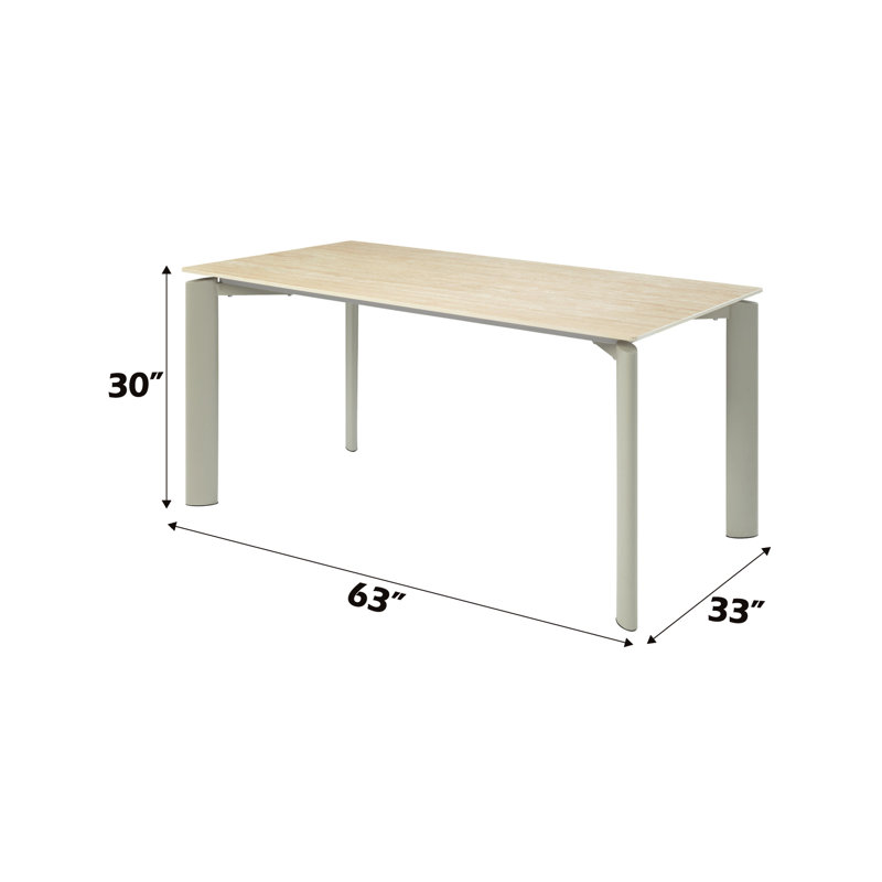 La table de dessus en céramique grise pour les familles occupées finit de manger un look moderne