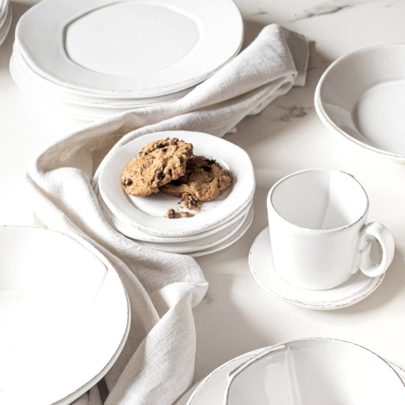 Ensemble de tasse à cappuccino et soucoupe Lastra, Blanc