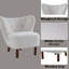 Élégant fauteuil d'appoint blanc - Style moderne et confort