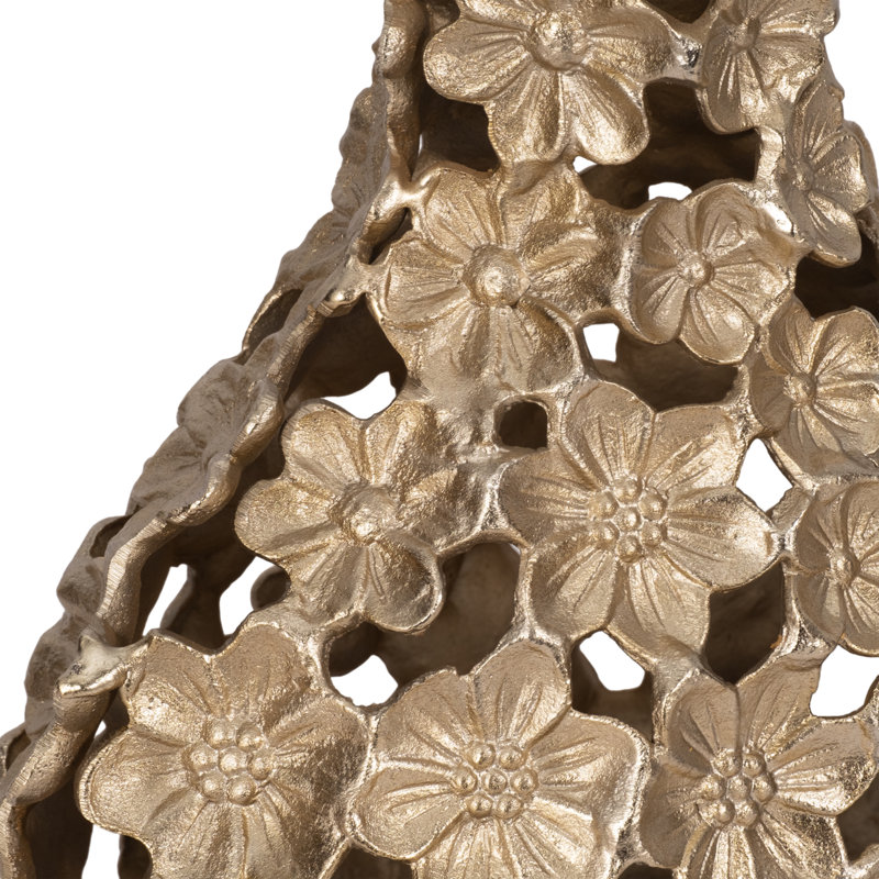 Adeline Decorative Floral Design Ceramic Table Vase For Home Decor - Artistic Flower Vase With Layered Sculptural Petal Detailing - Perfect Accent For Displaying Fresh Or Faux Floral Arrangements