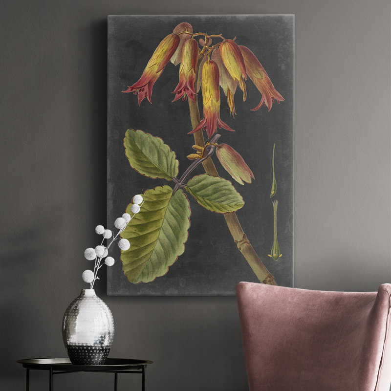 Dramatic Tropicals III - peinture sur toile tendue, H 18 po x l 12 po x P 1 po