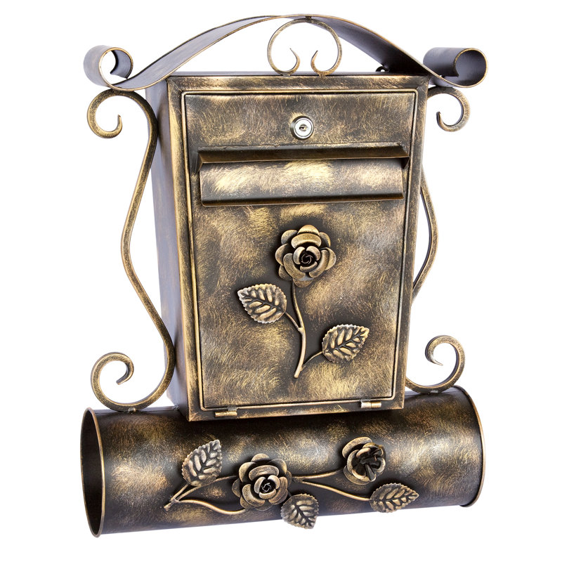 Mailbox with Lock and Newspaper Holder