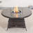 Areefa 28"H x 53"W Round Wicker Propane Fire Pit Table-1267024365