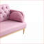Causeuse moderne en PU avec coussins pour petits espaces Sofas Modern Rose clair | Bois massif