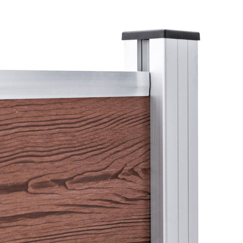 Abreana Garden Fence WPC, 180cm W x 105cm H, Brown