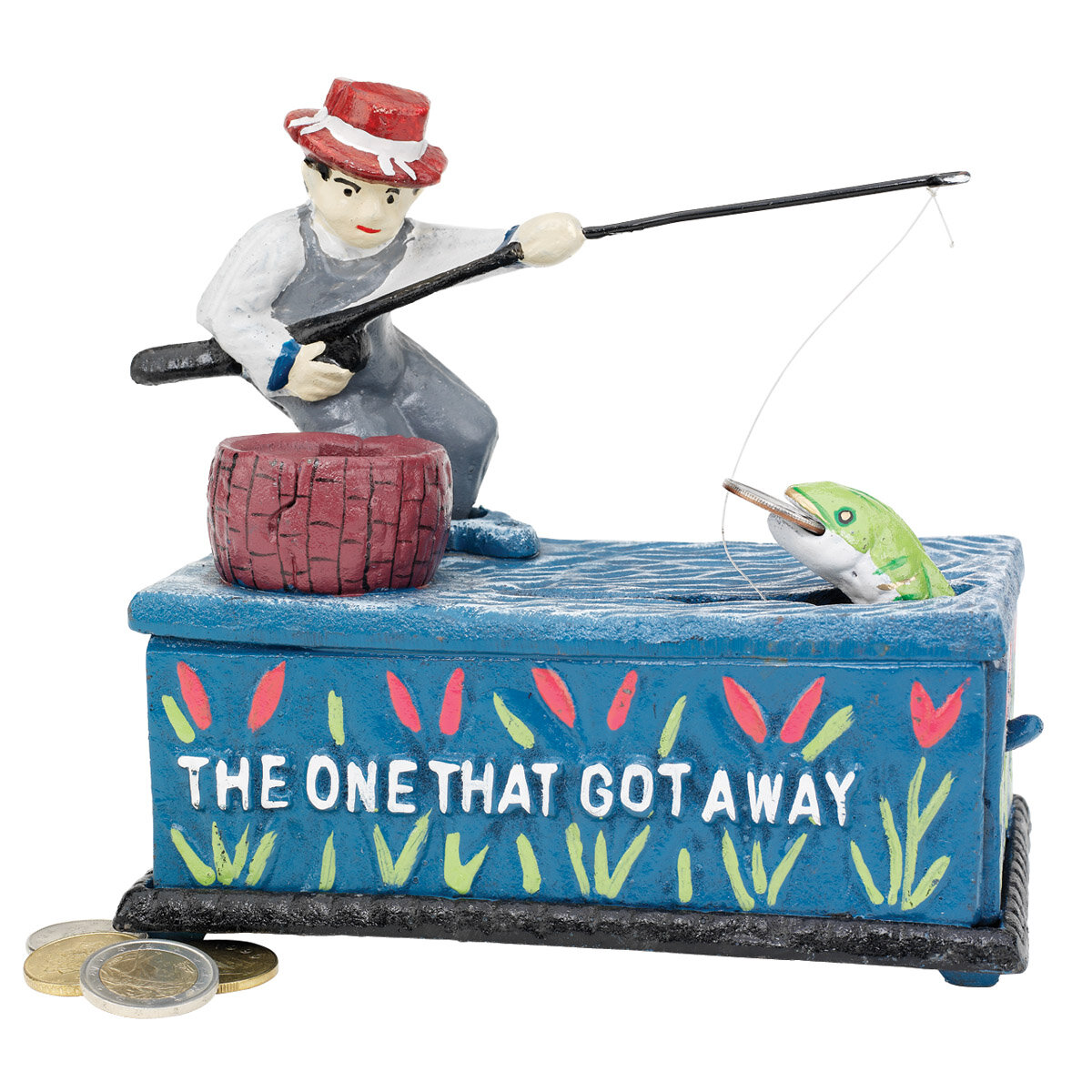 The Fisherman: The One that Got Away Collectors Mechanical Piggy Bank