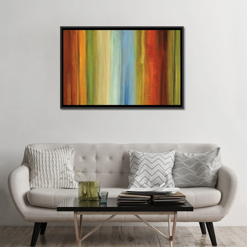 «Wavel Longueur II», reproduction d'art sur toile, H 32 po x l 48 po x P 1,5 po, Toile avec cadre noir, Pas de tapis