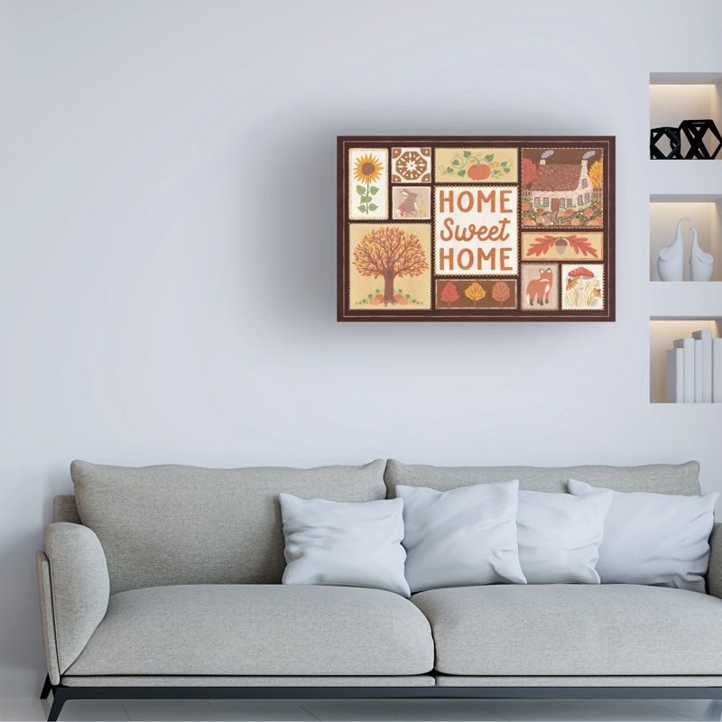 Art mural sur toile noir, Laura, Autumn, H 12 po x l 19 po, Brun foncé