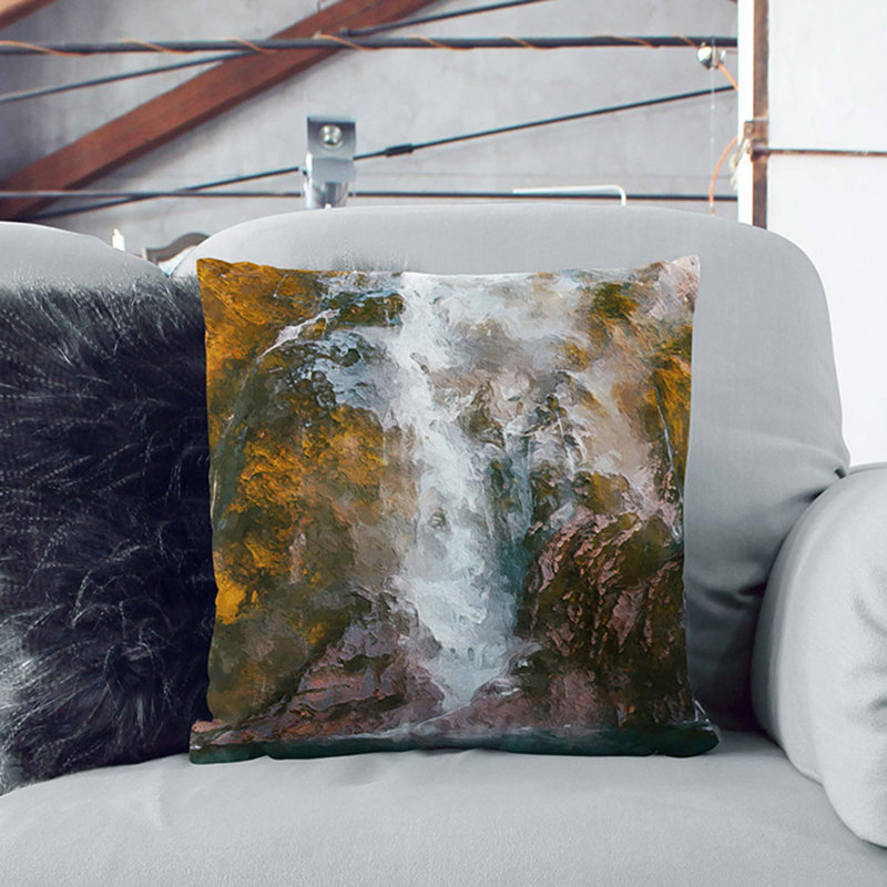 Square Cushion, 55cm H x 55cm W x 20cm D, Stone