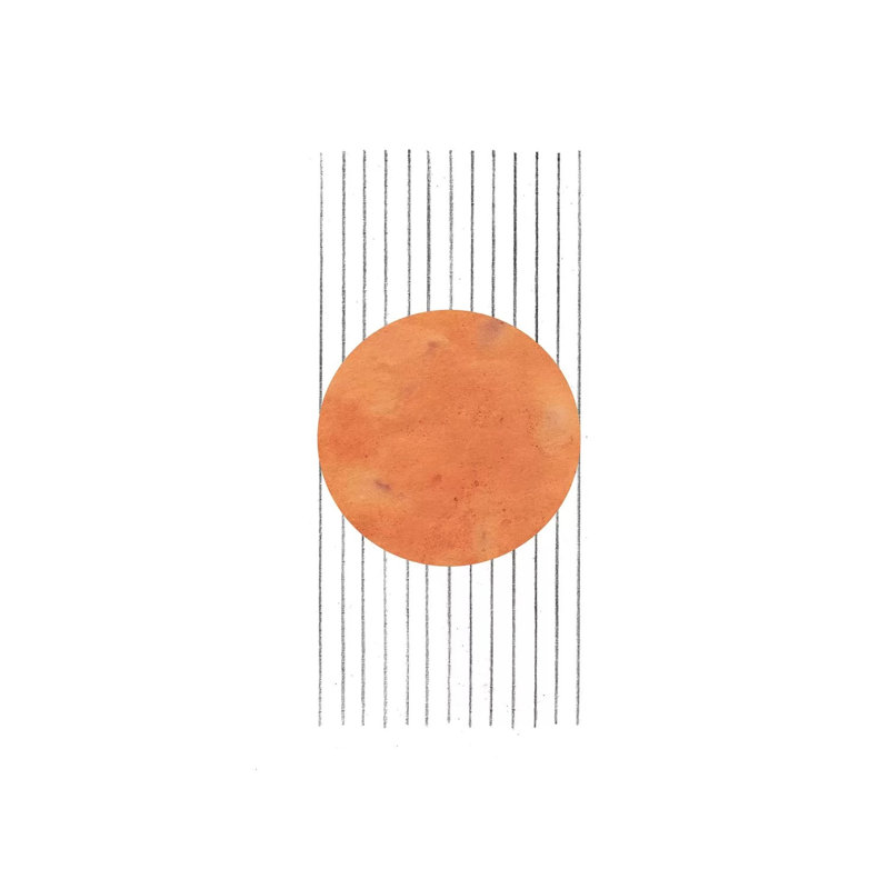 Burnt Orange Abstract 1 Piece Wrapped Canvas Wall Art, 101.6 cm H x 66.04 cm W x 3.175 cm D