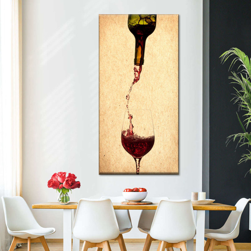 Pouring Wine Canvas Print, 30" H x 15" W x 1.25" D