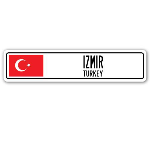 Plaque de rue en aluminium Izmir, H 4 po x l 18 po x P 1 po