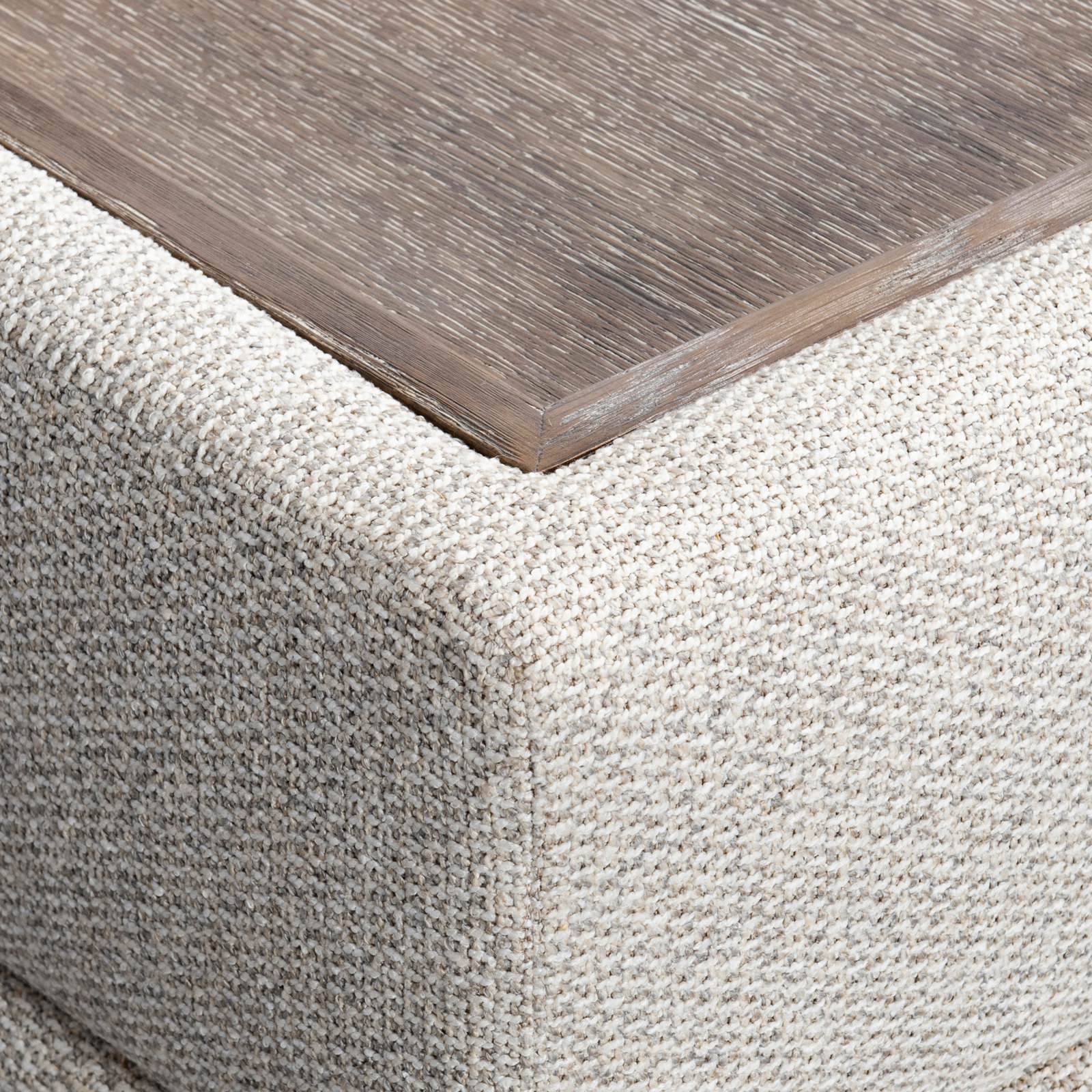 38" Upholstered Tray Ottoman