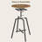 28.9"-37.4"Bar Table Height Adjustable Swivel Round Wood Tabletop 23.6" Dia, Kitchen Dining Office Coffee Bistro Pub Table