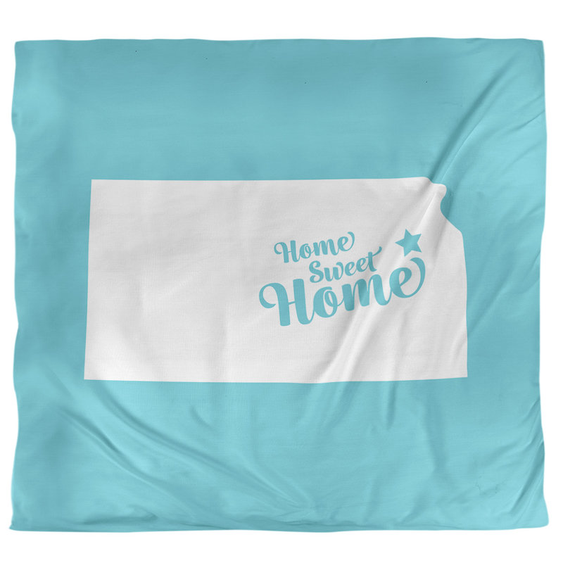 Housse de couette simple pour la maison Topeka, Microfibre, Housse de couette pour grand lit, Bleu sarcelle