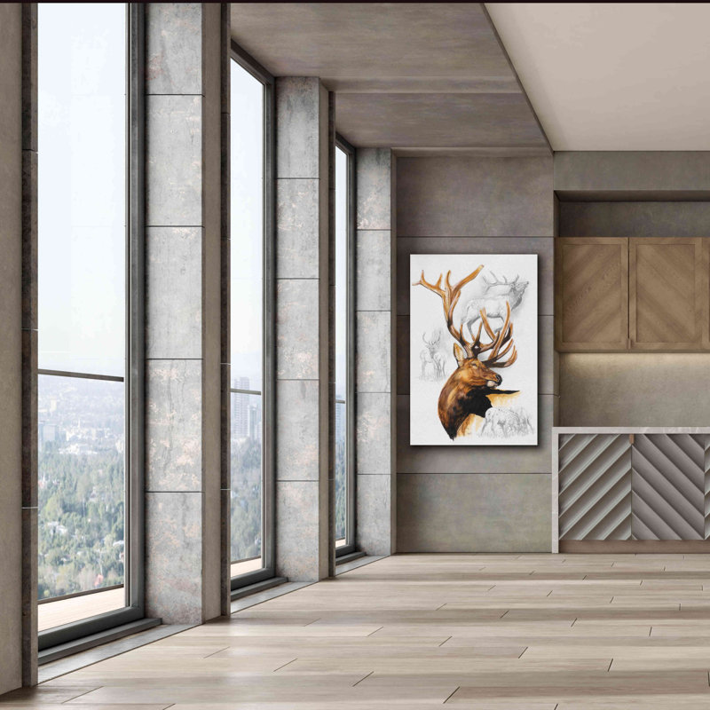 «Elk» par Barbara Keith - peinture sur toile tendue
