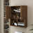 Wall-mounted Bathroom Cabinet With Doors And Adjustable Shelf Hanging Storage Medicine Cabinet For Kitchen, Living Room, Home Office-1025735579