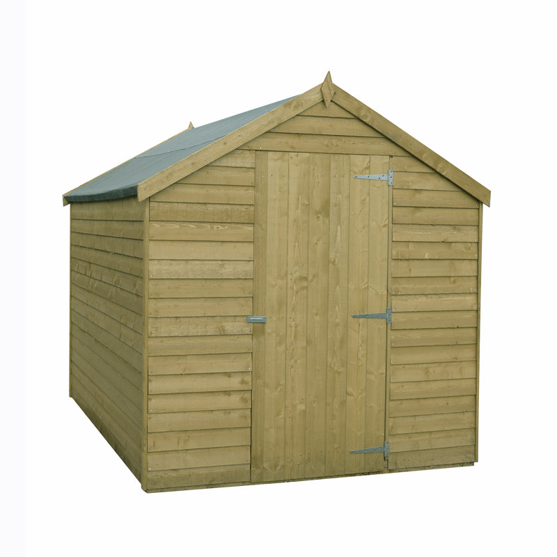 5 ft. W x 7 ft. D Overlap Apex Wooden Shed, Yes