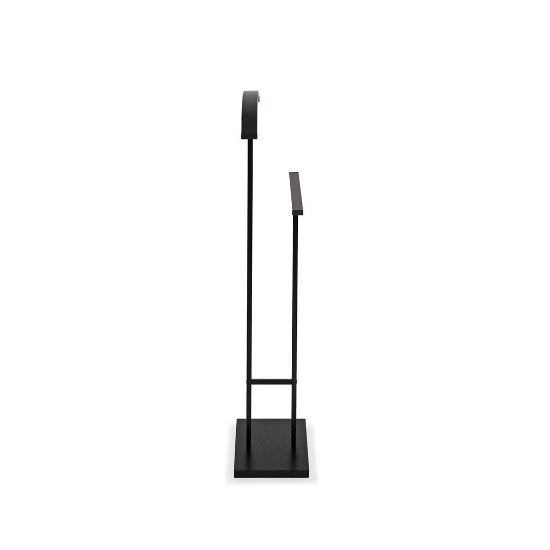 Multifunctional Steel Blanket Valet Stand Black