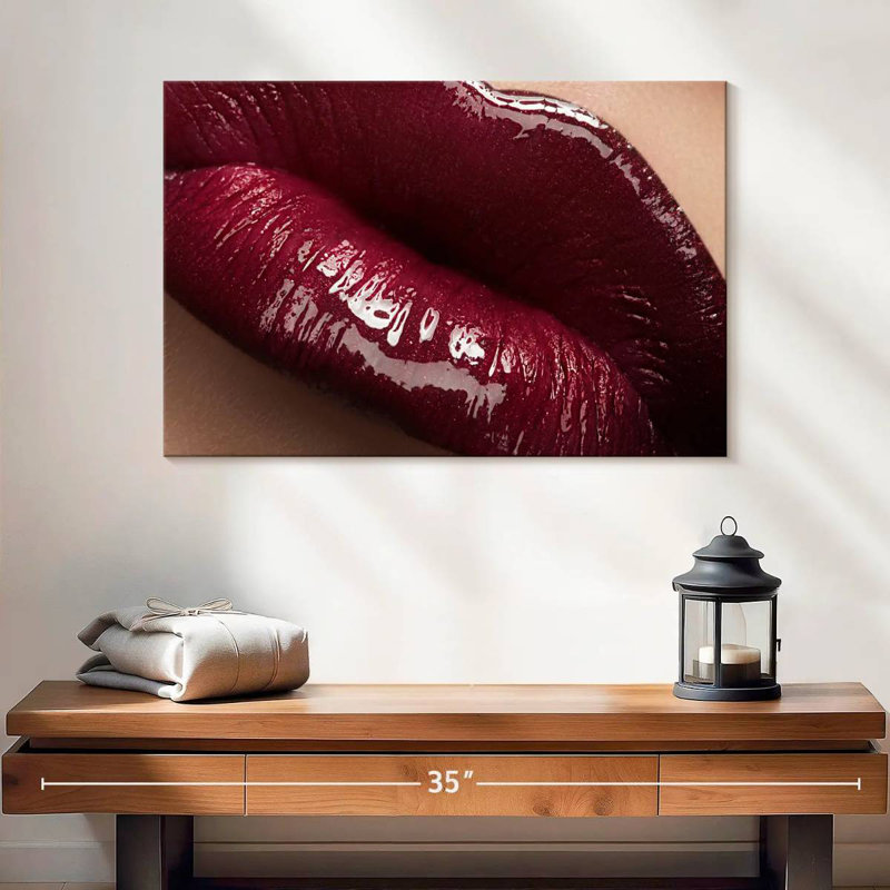Shuttleworth Glossy Red Lips, 16" H x 24" W