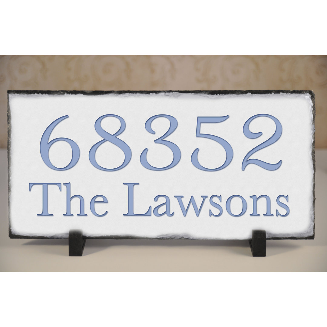 Home Wall 2-Line Address Plaque Sassy Squirrel Ink