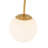 Carren 6 - Light Opal Shade Modern Sputnik Glass Globe Semi Flush Mount