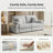76.4'’ Wide Modern Upholstered Sofa with Storage and USB Charging Port-125048020
