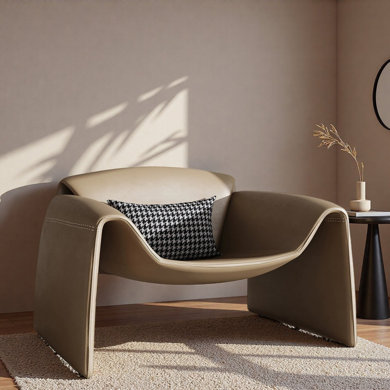 Chaise de loisirs simple Creative Minimalist., Brun