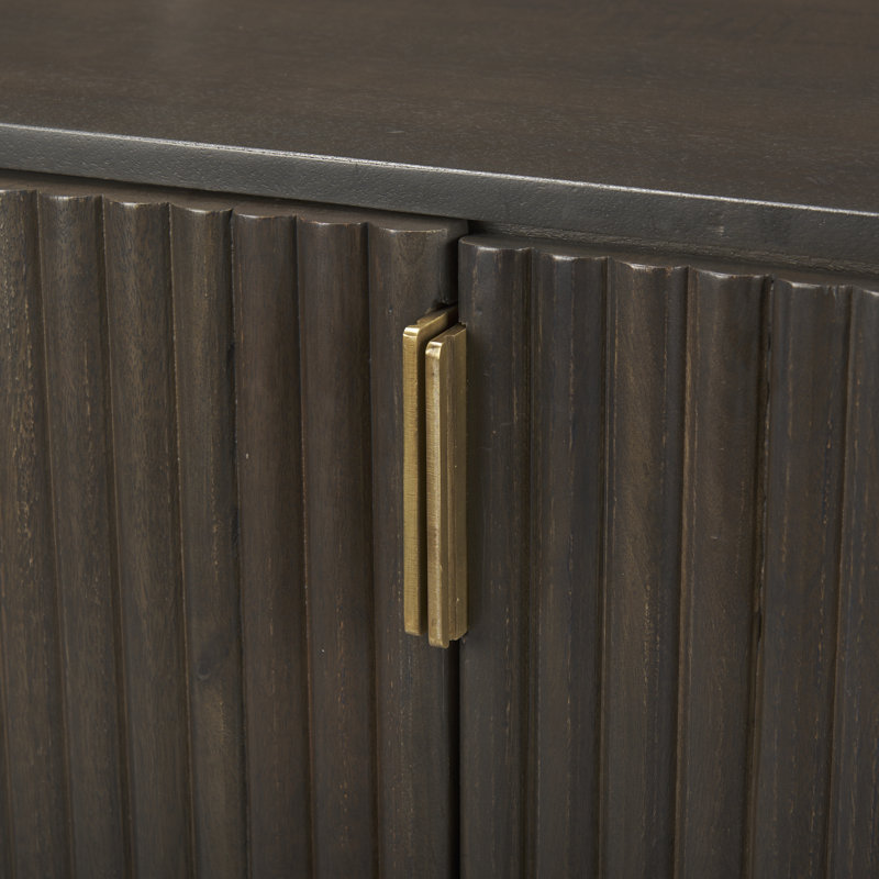 Chessa 72'' W Solid Wood Sideboard, Dark Brown