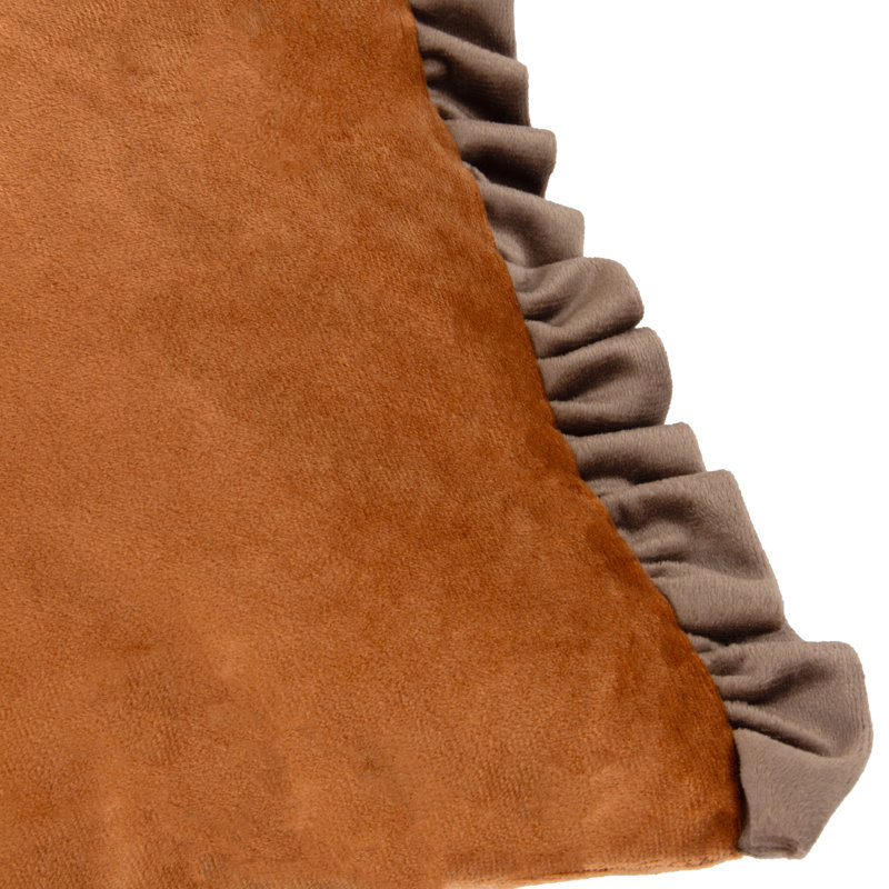 Ajaysia Rectangular Cushion Cover, Orange/Brown