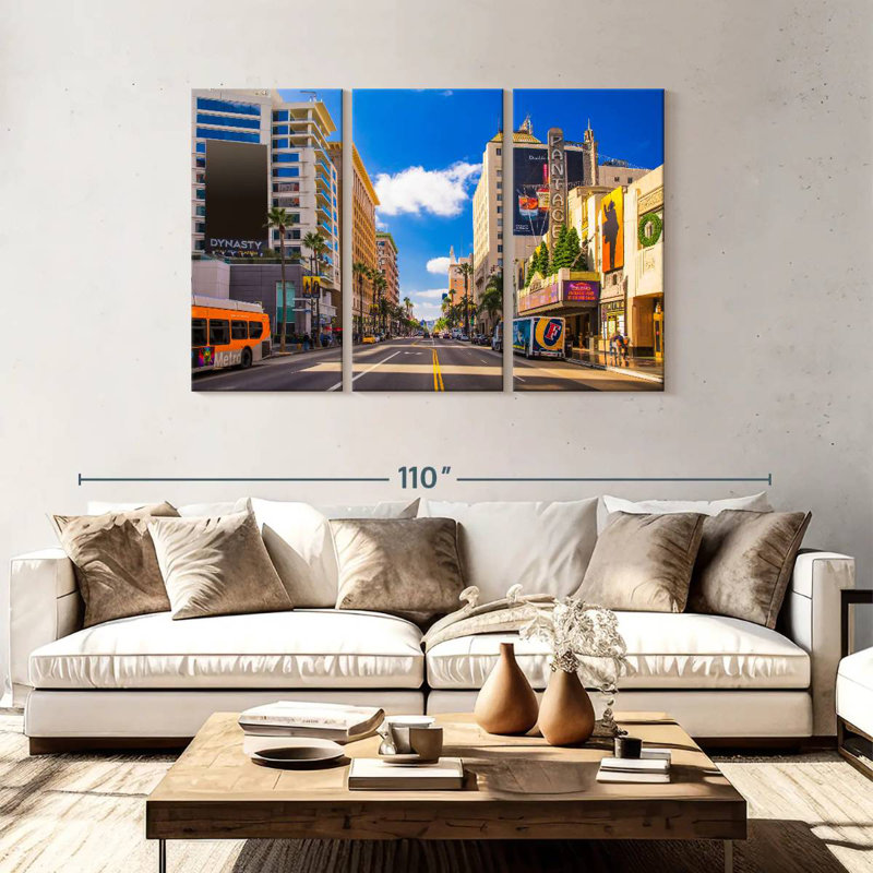 LA Hollywood Boulevard, H 48 po x l 74 po