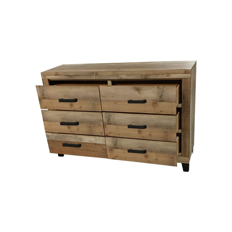 Commode de style campagne en pin brun vieilli