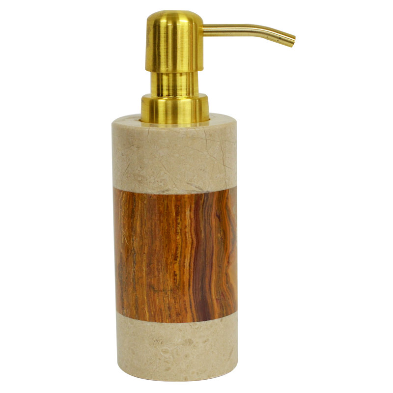 Abbiegale Marble Soap / Lotion Dispenser, Desert Sand/Amber