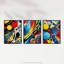 Galactic Soup Abstract Pop Art Planets Discs Space Cosmos - 3 Piece No Frame Print Set-1774186125