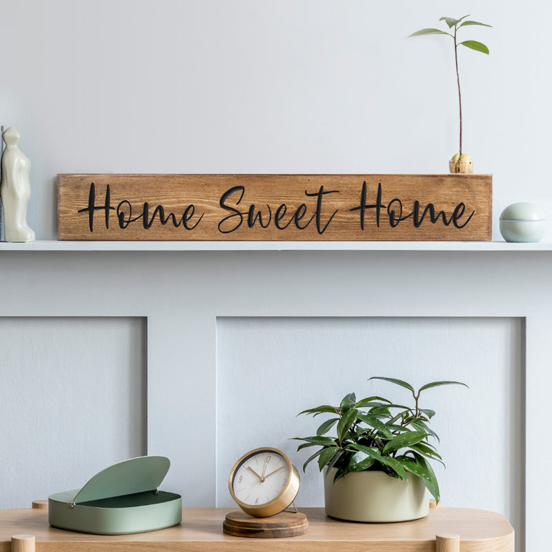 'Home Sweet Home' Pine Sign 60cm