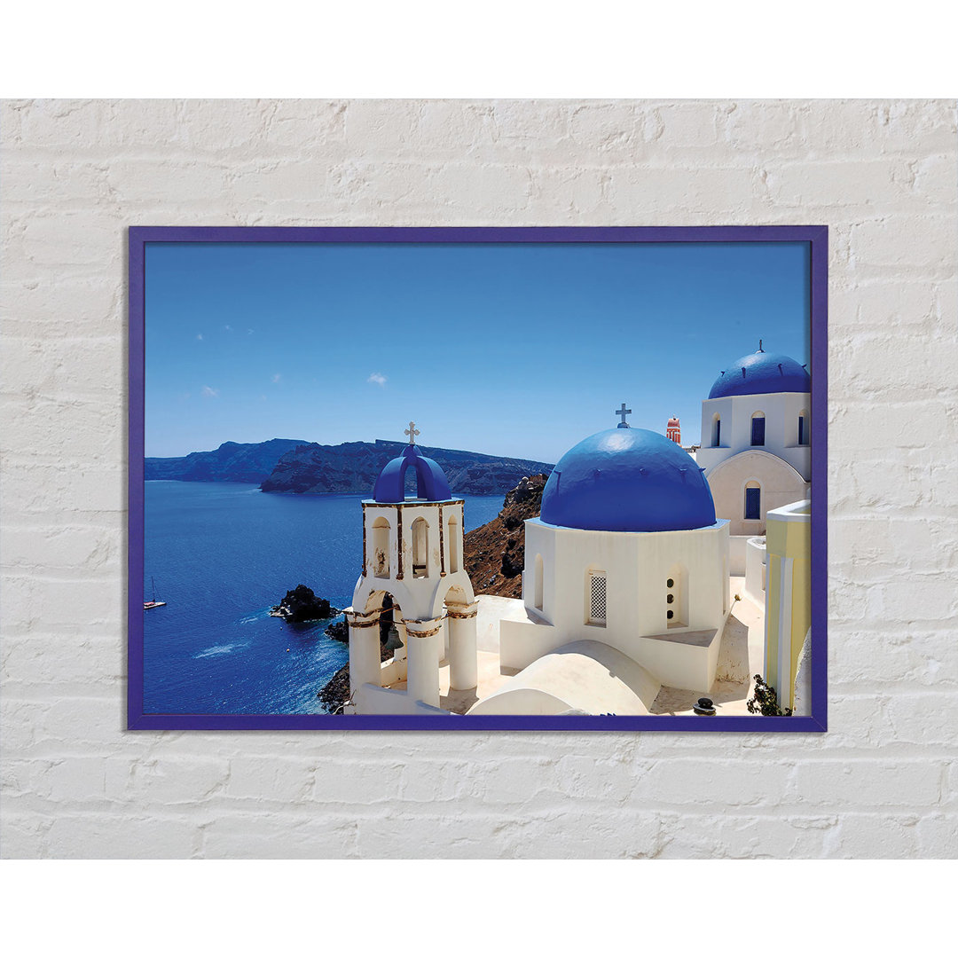 Santorini Wonder Gerahmter Druck Wandkunst