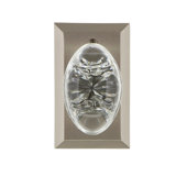 Studio Plate with Oval Clear Crystal Door Knob