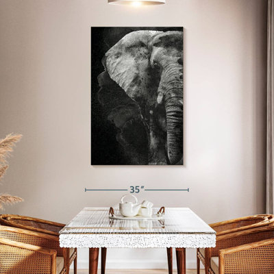 Brampt Elephant Face Black And White