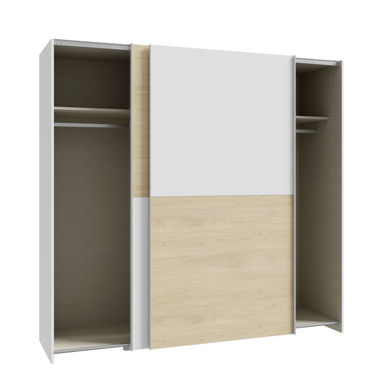 Myrtil 2 Door Manufactured Wood Wardrobe, 190cm H x 200cm W x 61cm D