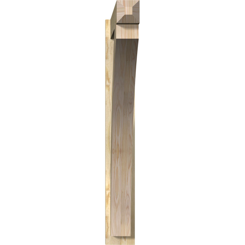 Thorton Craftsman Rustic Wood Outlooker, 8" W Douglas Fir (Rough Sawn),  38" D x 46" H 