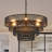 20" Rustic 4-Tier Hemp Rope Pendant Light Chandelier With 6 E12 Sockets, Handmade Tiered Boho Ceiling Light Fixture