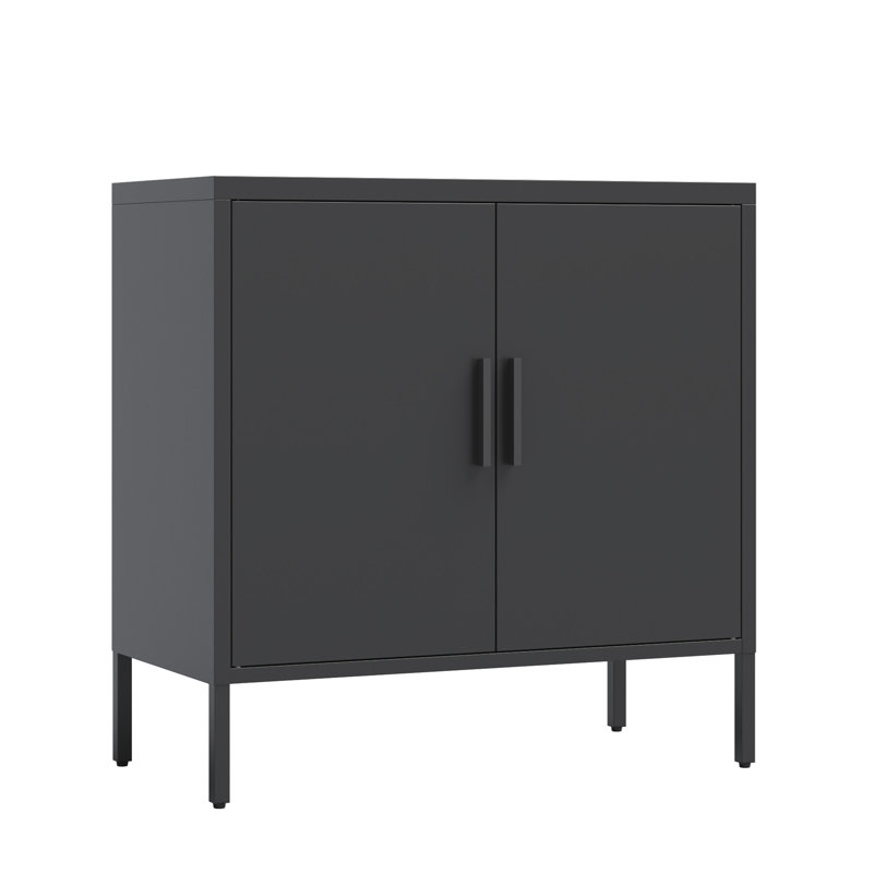 Veneda 31.5'' Wide Steel File Cabinet, Black