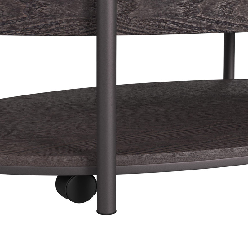 Ensemble de tables d'appoint 2 pièces Nica en blanc et brun-Table basse et table de bout