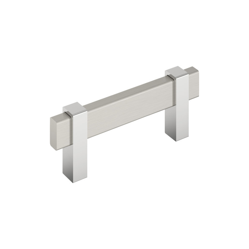 3 inch Satin Nickel Polished Chrome Modern Bar Pull