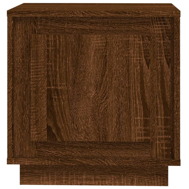 Shawntella 44cm W Manufactured Wood Bedside Table, Brown Oak