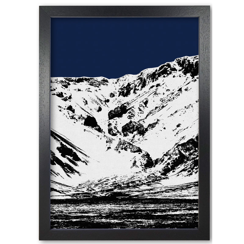 Blue Mountains II - Print, 30 cm H x 21 cm W x 5 cm D, Black Grain Frame