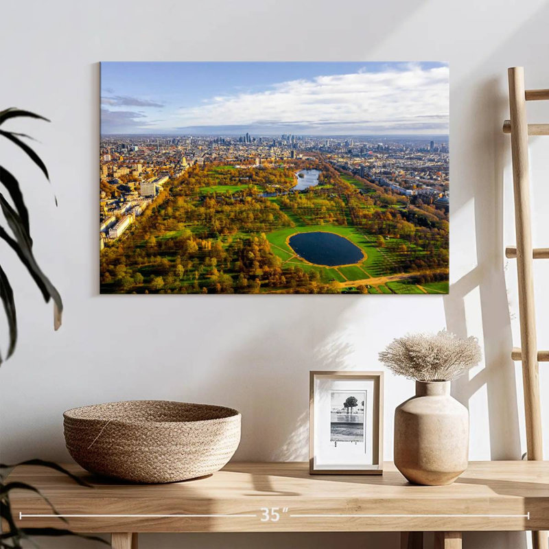 Vue aérienne de Hyde Park, H 16 po x l 24 po