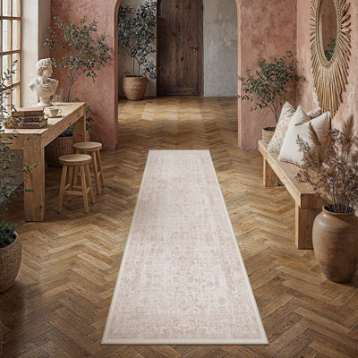 Tapis rose lavable Lilah