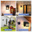 Ensemble de 2 luminaires de véranda avec prise GFCI, lanterne murale d'extérieur Dusk to Dawn-348866579